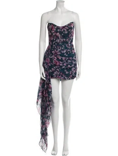 Pre-owned Katie May Floral Print Mini Dress In Multi