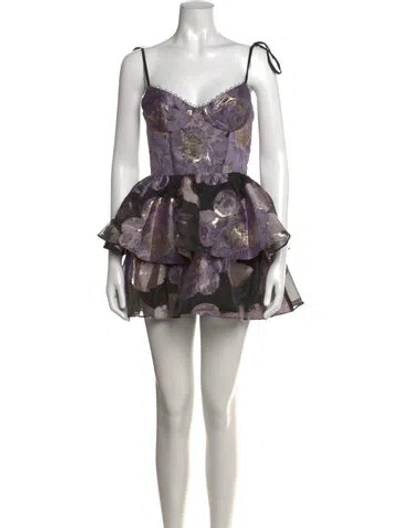 Pre-owned Katie May Floral Print Mini Dress In Multicolor