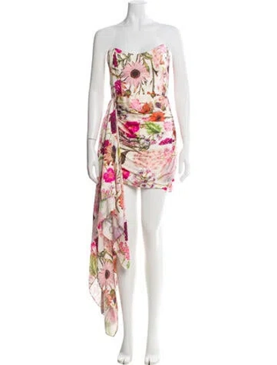 Pre-owned Katie May Floral Print Mini Dress In Neutrals
