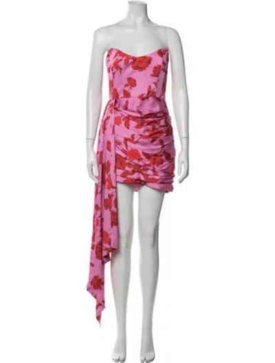 Pre-owned Katie May Floral Print Mini Dress In Pink