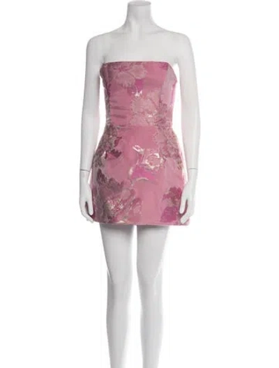 Pre-owned Katie May Floral Print Mini Dress W/ Tags In Pink