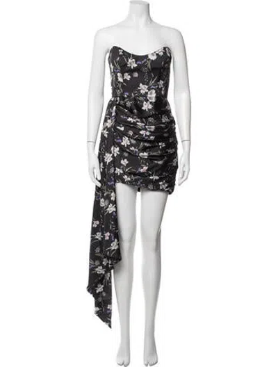 Pre-owned Katie May Floral Print Mini Dress In White