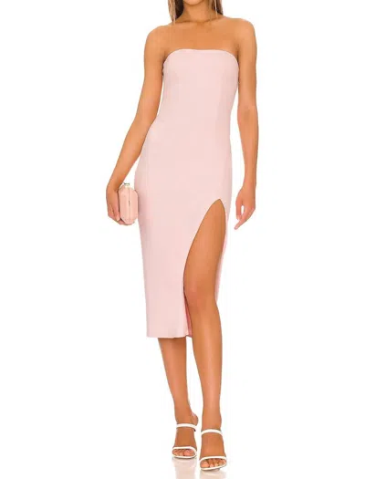 Katie May Grace Midi Strapless Gown Dress In Blush In Pink