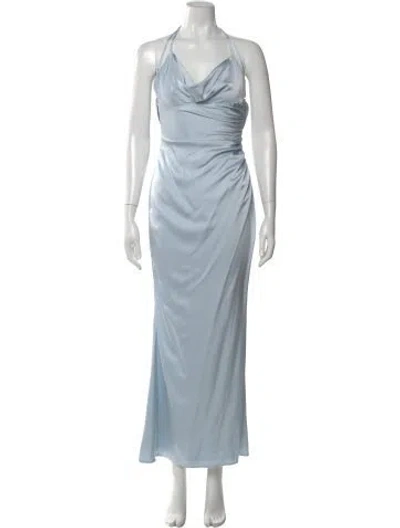 Pre-owned Katie May Halterneck Long Dress In Blue