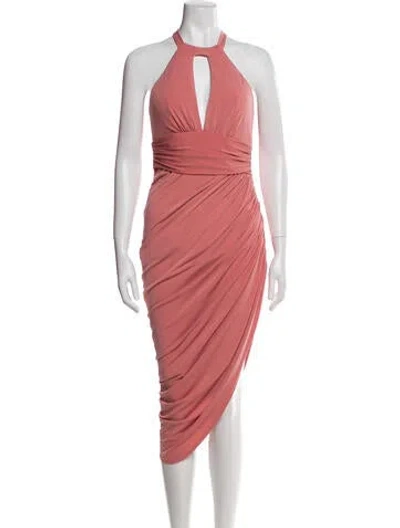 Pre-owned Katie May Halterneck Long Dress In Pink