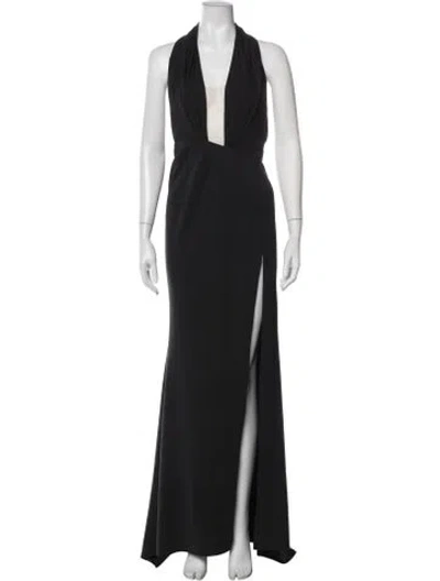 Pre-owned Katie May Halterneck Long Dress W/ Tags In Black