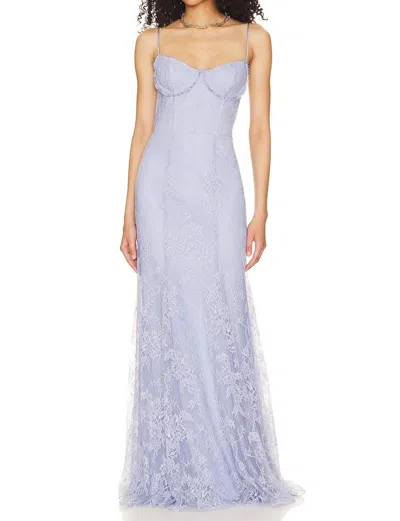 Katie May Jasmine Gown Maxi Lace Dress In Periwinkle In Blue