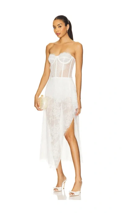 Katie May Katherine Midi Dress In White