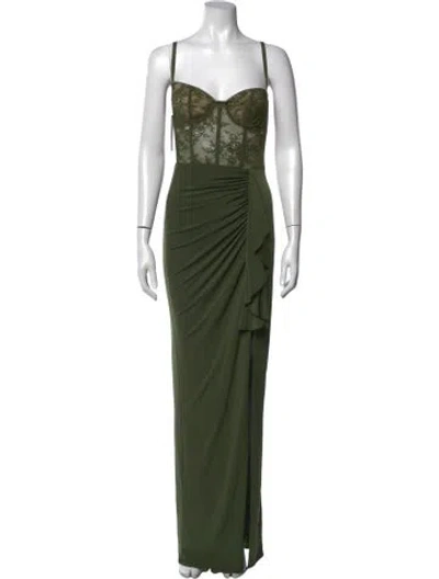 Pre-owned Katie May Lace Pattern Long Dress In Green