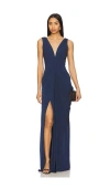 Katie May Leo Gown In Deep Sea