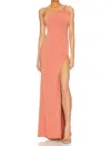 Katie May Leo Gown Maxi Dress In Rust In Orange
