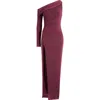 Katie May Mojave Single Long Sleeve Gown In Sangria
