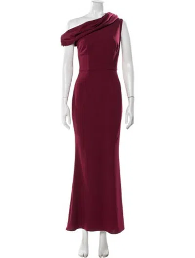 Pre-owned Katie May Off-the-shoulder Long Dress In Burgundy