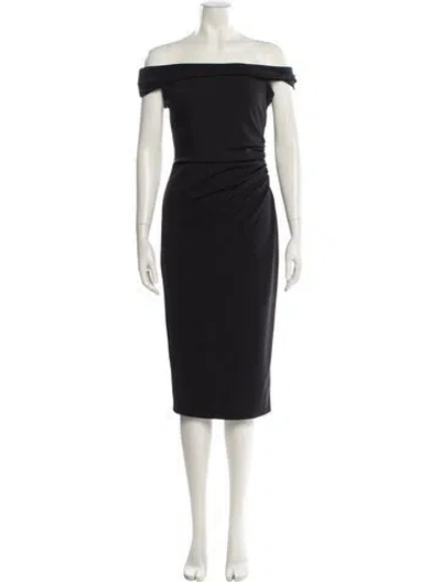 Pre-owned Katie May Off-the-shoulder Midi Length Dress W/ Tags In Black