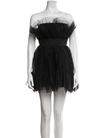 Pre-owned Katie May Off-the-shoulder Mini Dress In Black