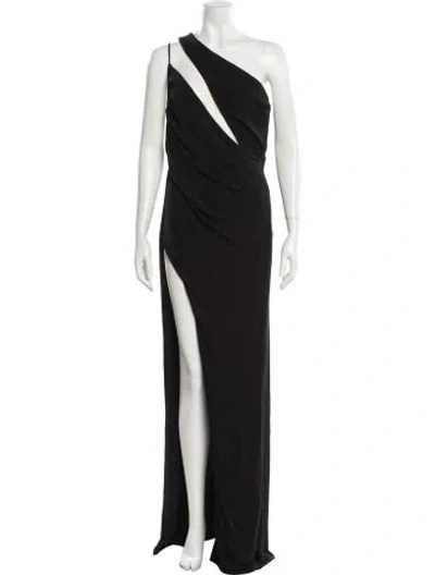 Pre-owned Katie May One-shoulder Long Dress In Black