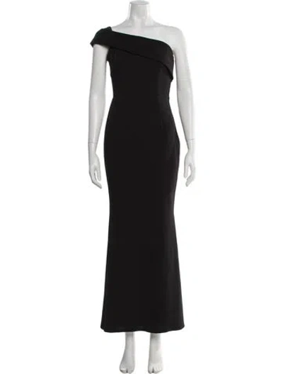 Pre-owned Katie May One-shoulder Long Dress In Black