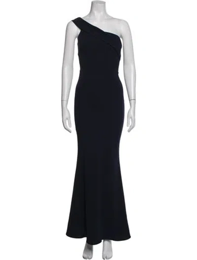 Pre-owned Katie May One-shoulder Long Dress In Blue