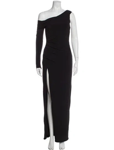 Pre-owned Katie May One-shoulder Long Dress In Gray