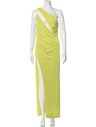 Pre-owned Katie May One-shoulder Long Dress In Green