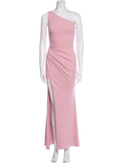 Pre-owned Katie May One-shoulder Long Dress In Pink
