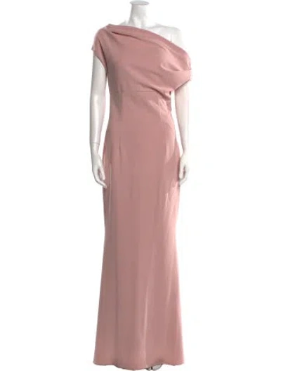 Pre-owned Katie May One-shoulder Long Dress In Pink