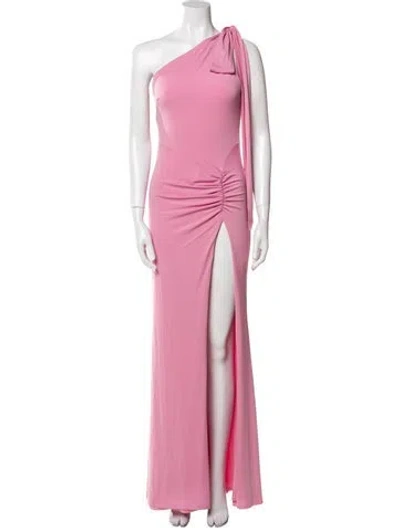 Pre-owned Katie May One-shoulder Long Dress In Pink