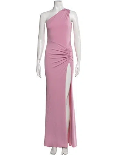 Pre-owned Katie May One-shoulder Long Dress In Pink