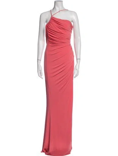 Pre-owned Katie May One-shoulder Long Dress In Pink