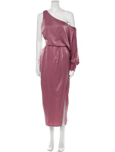 Pre-owned Katie May One-shoulder Long Dress In Purple