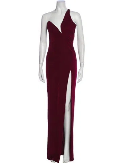 Pre-owned Katie May One-shoulder Long Dress In Red