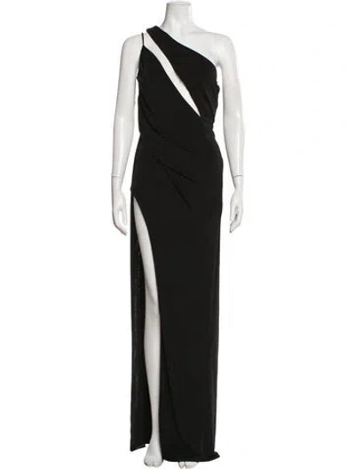 Pre-owned Katie May One-shoulder Long Dress W/ Tags In Black