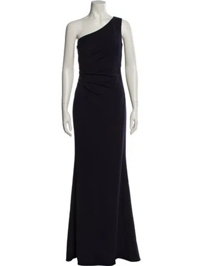 Pre-owned Katie May One-shoulder Long Dress W/ Tags In Blue