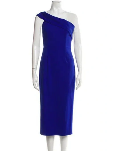 Pre-owned Katie May One-shoulder Midi Length Dress In Blue