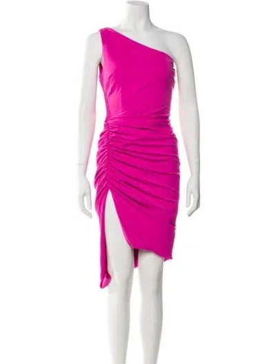 Pre-owned Katie May One-shoulder Midi Length Dress In Pink