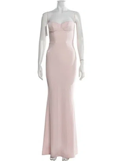 Pre-owned Katie May Plunge Neckline Long Dress W/ Tags In Pink