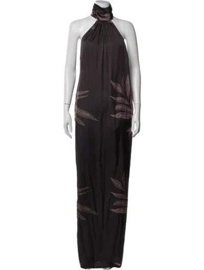 Pre-owned Katie May Printed Long Dress In Multicolor
