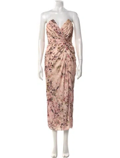 Pre-owned Katie May Printed Midi Length Dress In Pink