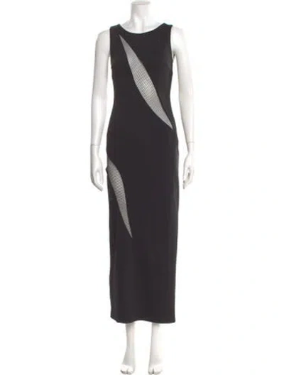 Pre-owned Katie May Scoop Neck Long Dress In Black