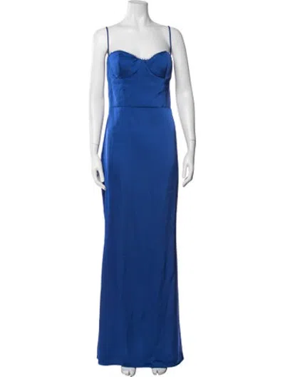 Pre-owned Katie May Scoop Neck Long Dress In Blue