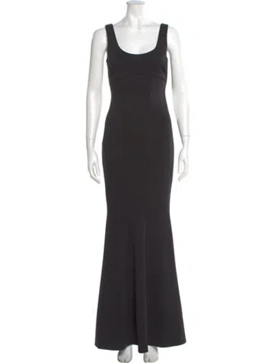 Pre-owned Katie May Scoop Neck Long Dress In Gray