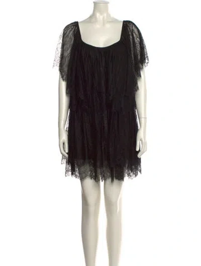 Pre-owned Katie May Scoop Neck Mini Dress In Black