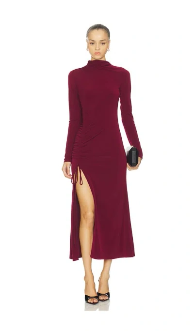 Katie May Sonnet Dress In Burgundy