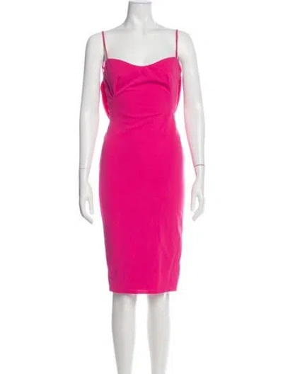 Pre-owned Katie May Square Neckline Knee-length Dress In Pink