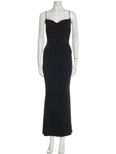 Pre-owned Katie May Square Neckline Long Dress In Black