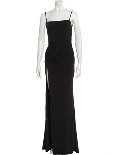 Pre-owned Katie May Square Neckline Long Dress In Black