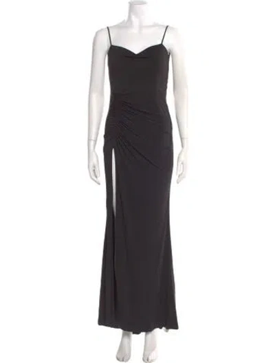 Pre-owned Katie May Square Neckline Long Dress In Black