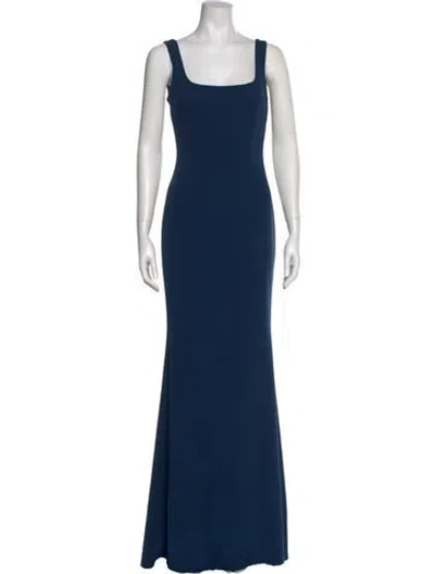 Pre-owned Katie May Square Neckline Long Dress In Blue
