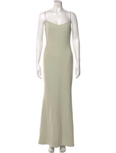 Pre-owned Katie May Square Neckline Long Dress In Green