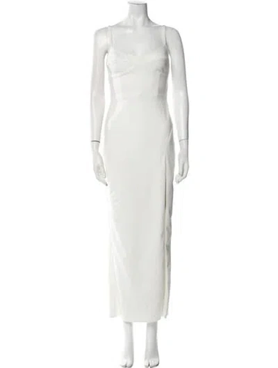 Pre-owned Katie May Square Neckline Long Dress In Neutral